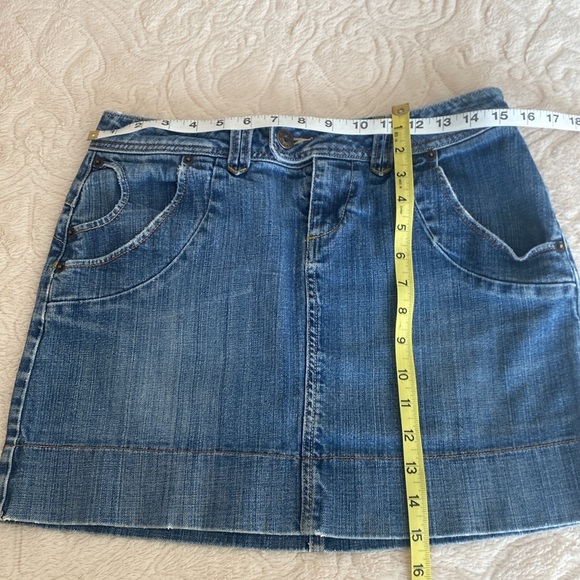 Elle Jeans Vintage 5 Pocket Denim Mini Skirt Size 4 - Picture 6 of 11